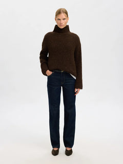 Gabriella Ls Knit High Neck - Delicioso Melange