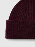 Lulu Wool Blend Knit Beanie - Fig Melange