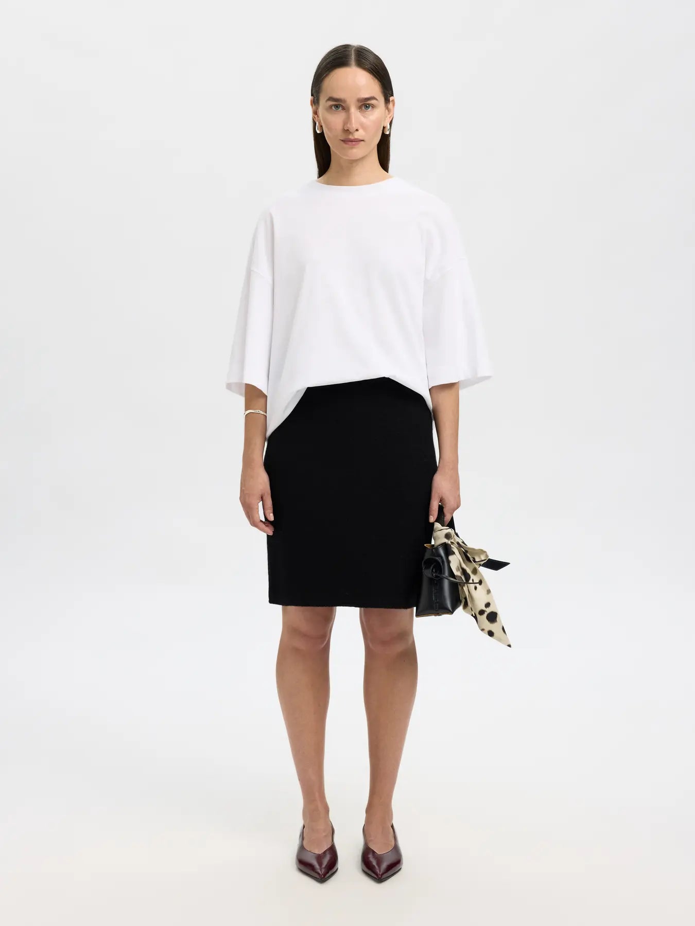 Darla Hw Knit Skirt - Black