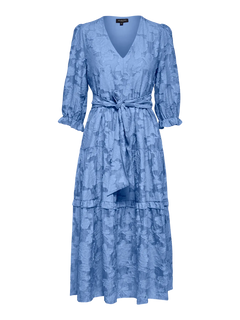 Sadie 3/4 Midi Dress B - Vista Blue