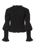 Yaspira Ls Smock Top - Black