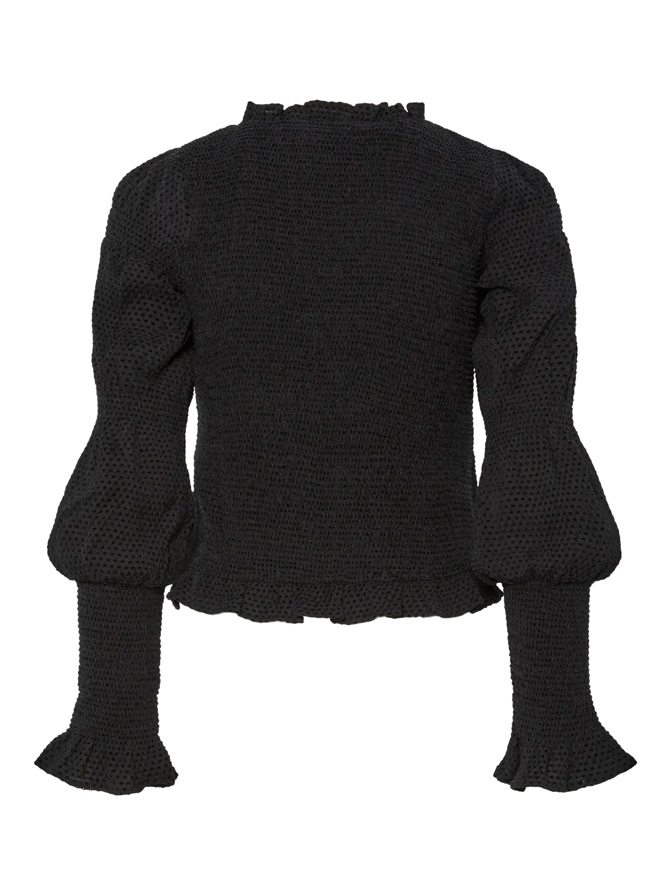 Yaspira Ls Smock Top - Black