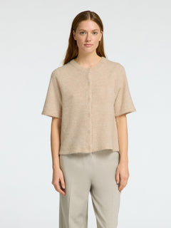 Lulu 2/4 Knit Cardigan - Birch Melange