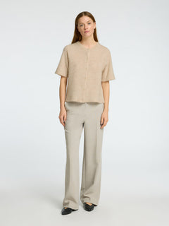 Lulu 2/4 Knit Cardigan - Birch Melange
