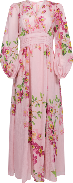 Viscose V-Neck Dress - Cherry Blossom