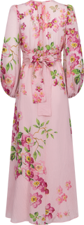 Viscose V-Neck Dress - Cherry Blossom