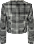 Houndstooth Crystal Trim Jacket - Black And White