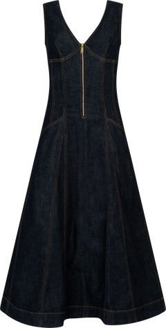 Denim Midi Dress - Indigo