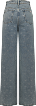 Diamante Bow Jeans - Light Blue