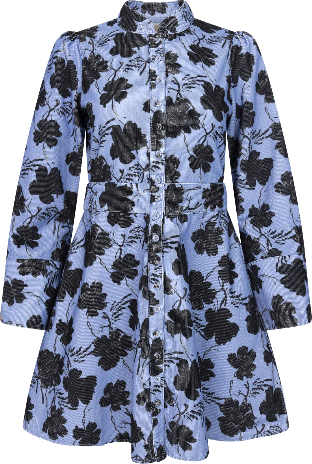 Cord Mini Dress - Blue Peony