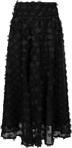 Astrid Skirt - Black Applique
