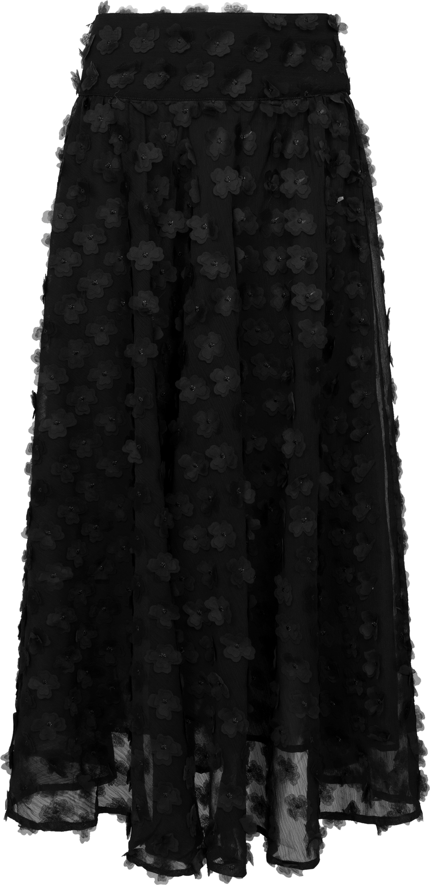 Astrid Skirt - Black Applique