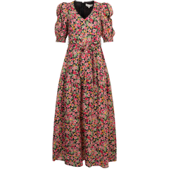 Dominica Long Linen Dress - Black