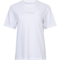 Terina Organic Small Logo Tee - White/V Tulle