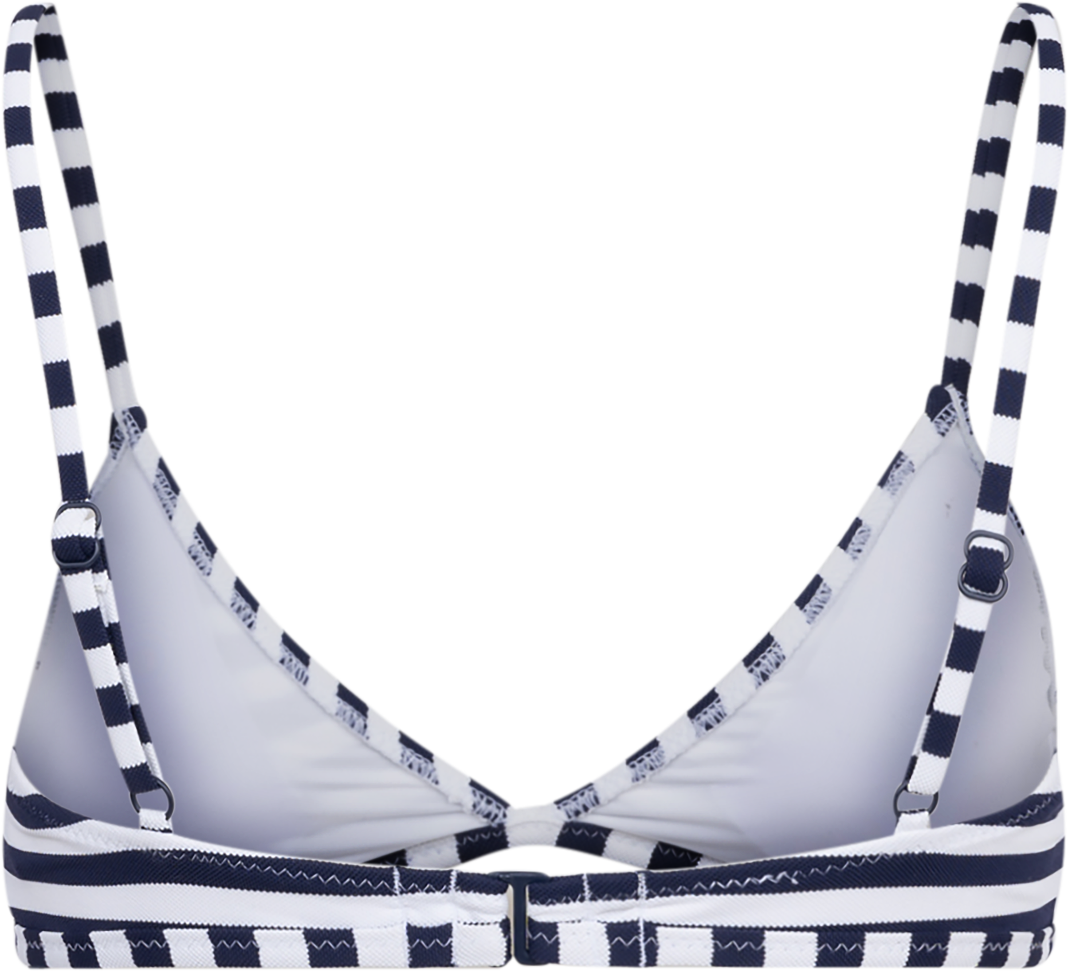 Pique Stripe Triangle Bra Ots - White/Navy