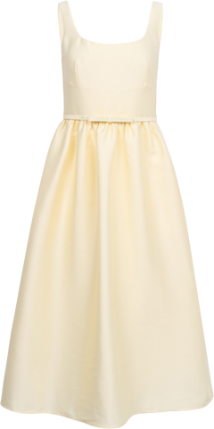 Taffeta Midi Dress - Yellow