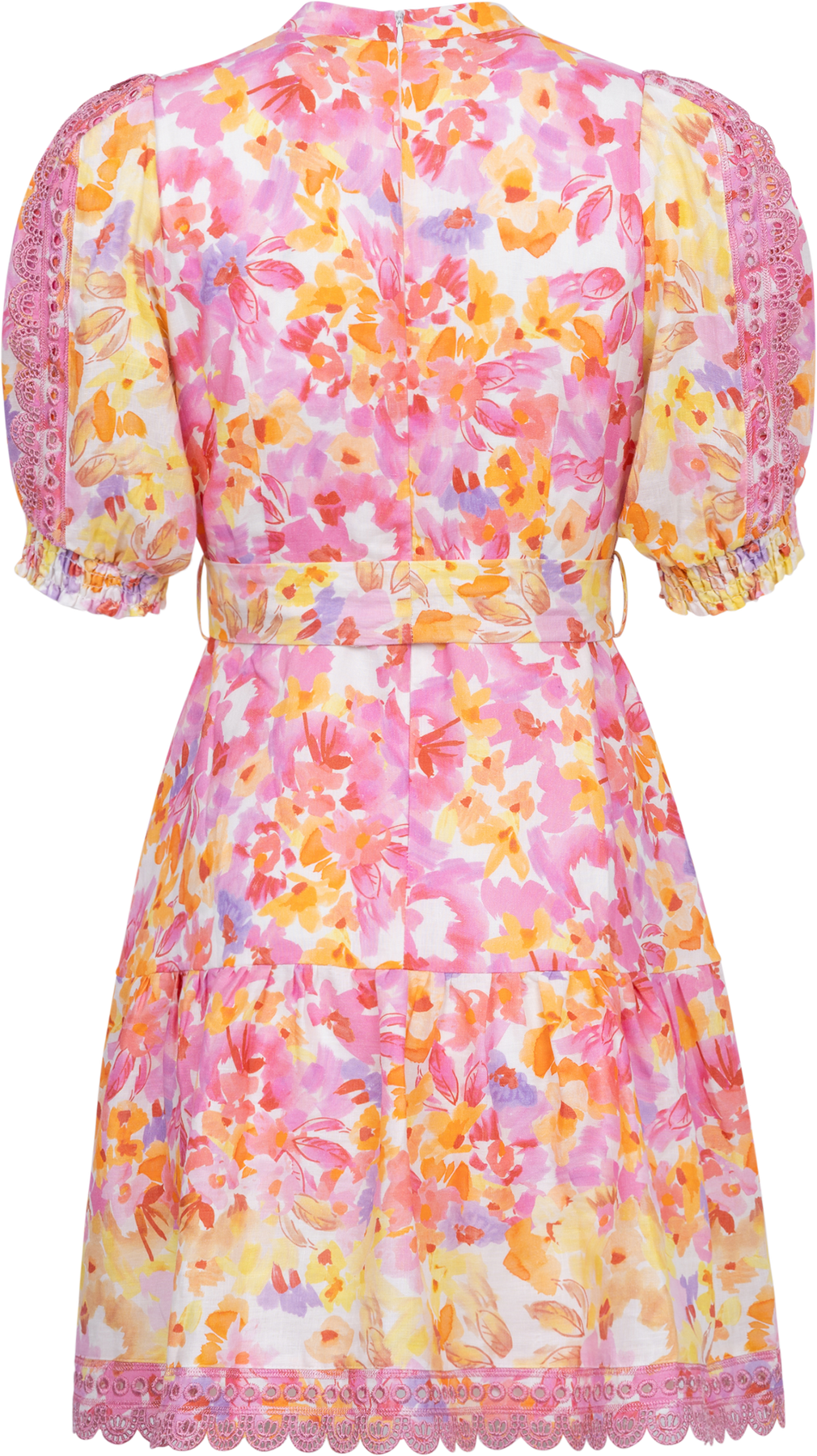 Hayden Linen Short Dress - Pink