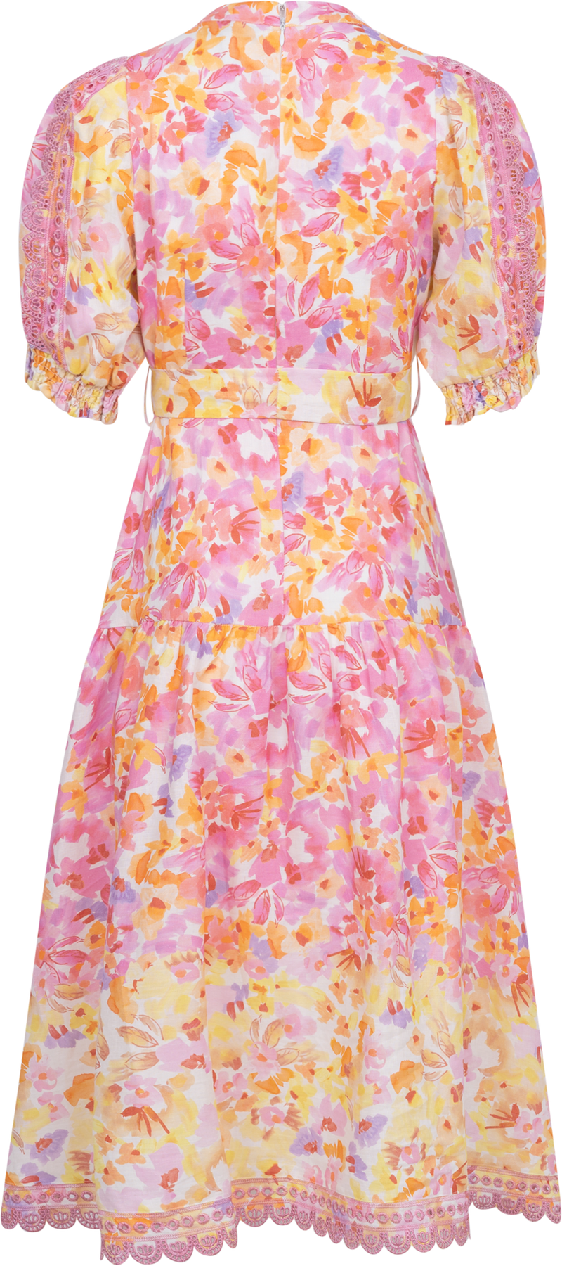 Hayden Long Linen Dress - Pink