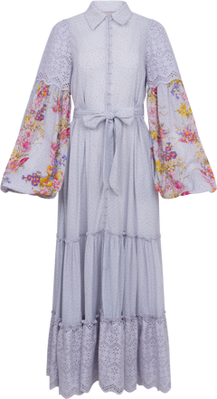 Cotton Slub Shirt Dress - Flower Market