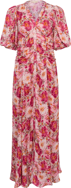 SH - Crepe Satin Rouching Gown - Blushed Blossom