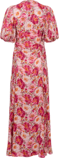 Crepe Satin Rouching Gown - Blushed Blossom