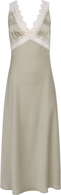 Lilou Satin Maxi Dress - Sage Green