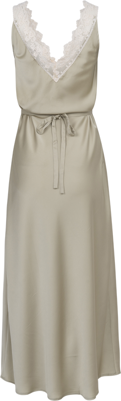 Lilou Satin Maxi Dress - Sage Green