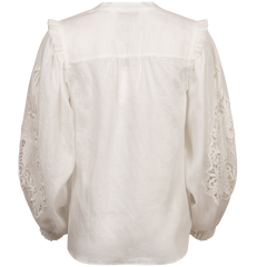 Ilaria Solid Blouse Linen - Ivory