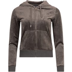 Robertson Classic Velour Zip Hoodie - Raven Black