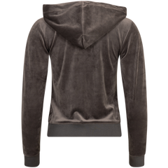 Robertson Classic Velour Zip Hoodie - Raven Black