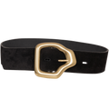 Ako Belt - Black Suede Gold