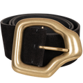 Ako Belt - Black Suede Gold