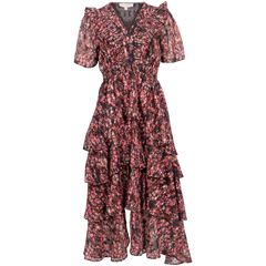 Jade Tiered Skirt Dress - Black