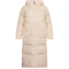 Recycled Down Long Puffer Jacket - White Smoke