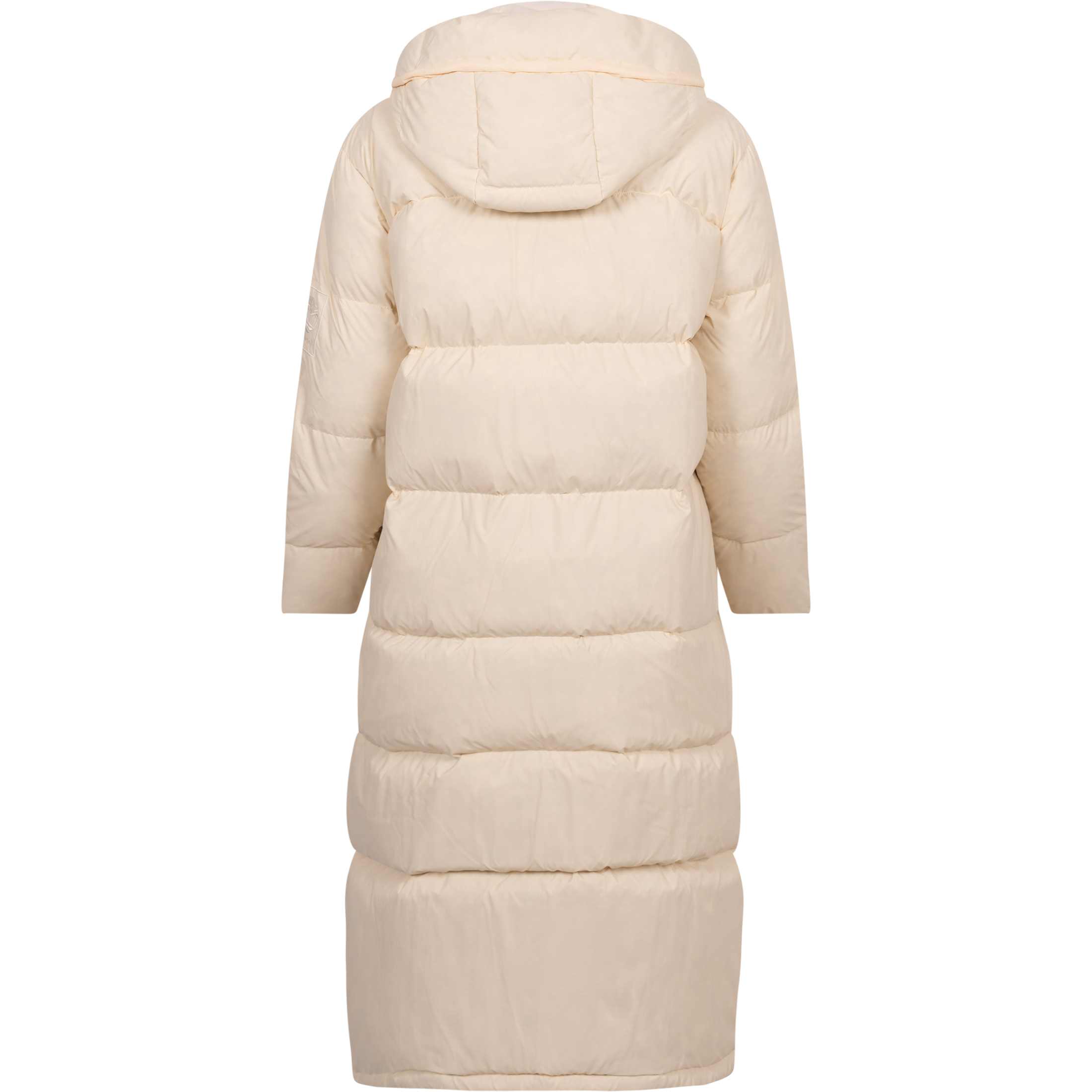 Recycled Down Long Puffer Jacket - White Smoke