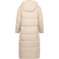 Recycled Down Long Puffer Jacket - White Smoke