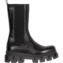 Anastasia Leather Ankle Boots - Black