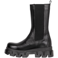 Anastasia Leather Ankle Boots - Black