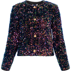 Paulette Jacket - Multicolour Sequins Velour