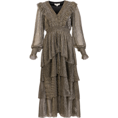 Lyna Dress Lurex Crinkle - Black