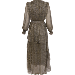 Lyna Dress Lurex Crinkle - Black