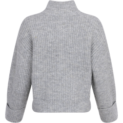 Chastine Peggy M Zip Pullover - Light Grey Melange