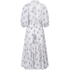 Cotton Slub Midi Dress - Flower Buds