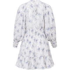 Cotton Slub Mini Dress - Flower Buds