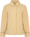Short Cotton Car Coat - Oak Beige