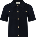 Helen Polo Knit Cardigan - Navy