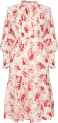 Evina Voile Midi Dress - Pink
