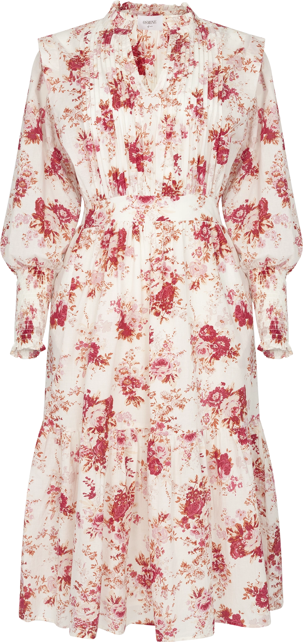 Evina Voile Midi Dress - Pink