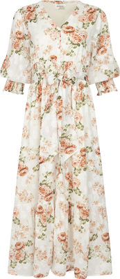 Gyri Flower Garden Dress - Coral