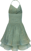 Line Chiffon Dress - Light Green